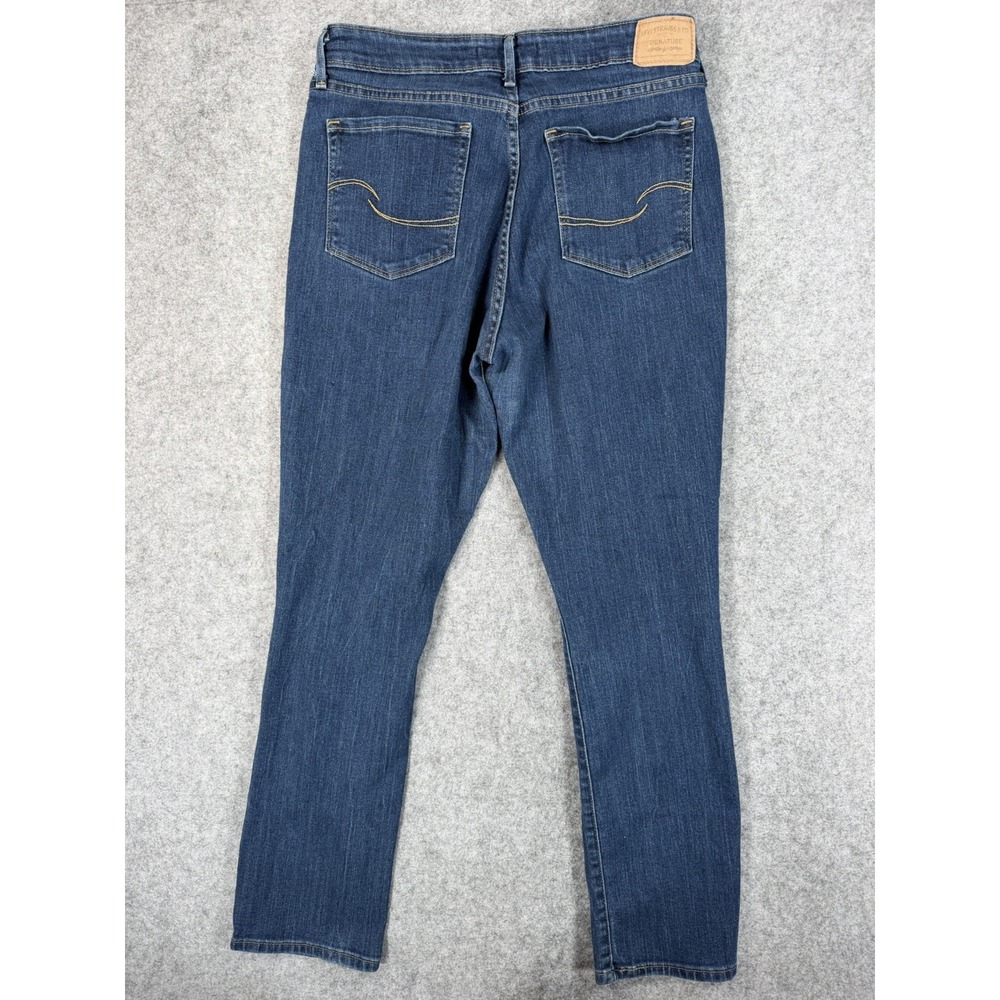 Levi Strauss Signature Women's Jeans Size 10 Mid Rise Straight Blue W30 L28 - Picture 14 of 16